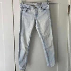 AG Adriano Goldschmied Super Skinny Legging Ankle Light Wash Jeans 28R.